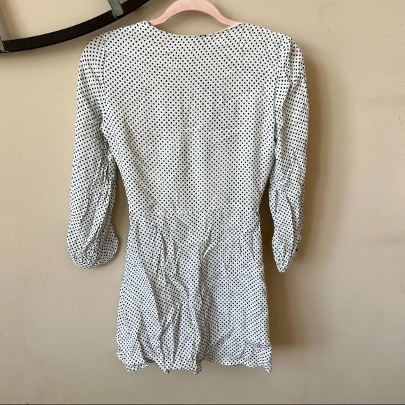 Zara TRF Polka Dot Ruffle Wrap Romper Size XS White & Black 14489 - Picture 8 of 14